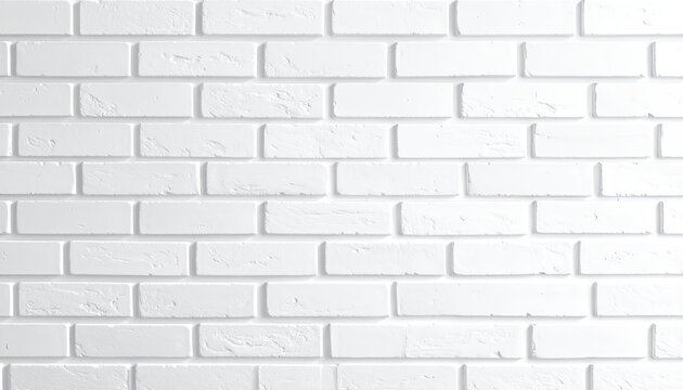 A clean and bright white brick wall texture.