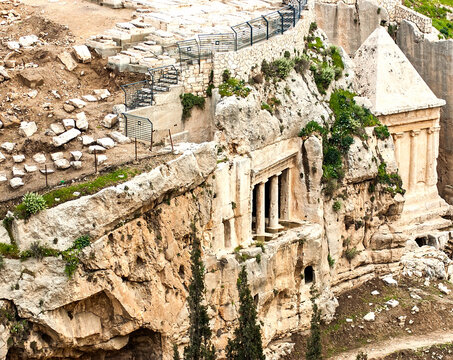 Kidron Valley Tombs Jerusalem Israel Rock-Cut