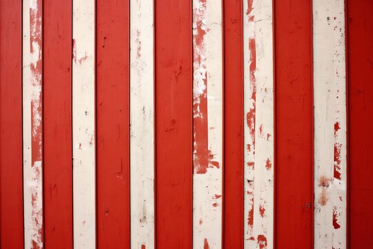 Red and White Striped Metal Texture &ndash; Weathered Industrial Background
