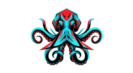 Stylized octopus illustration on white background © Stok