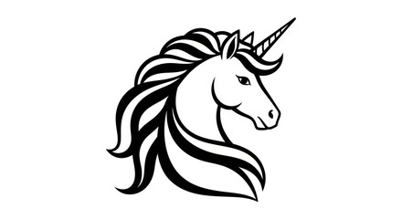 Unicorn silhouette illustration
