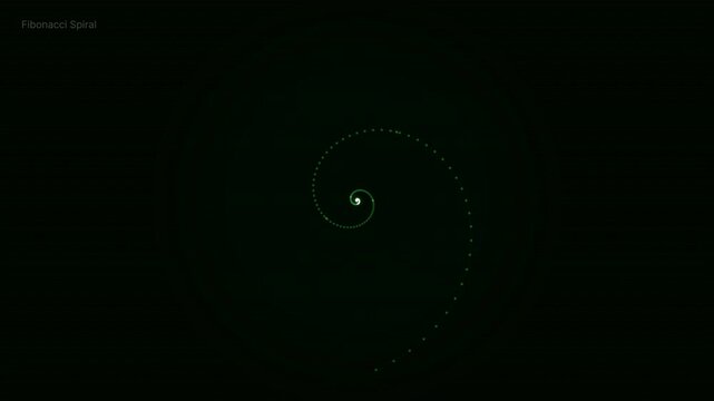 Animated Fibonacci Spiral Visualization