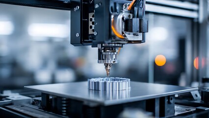 Fototapeta premium Industrial Metal 3D Printer Manufacturing Precision Component
