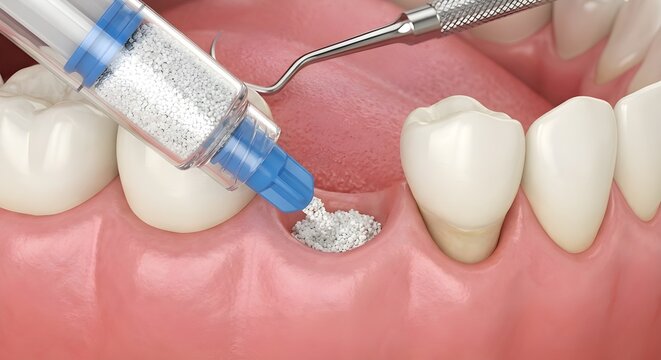 Dental Bone Grafting Procedure Close-Up