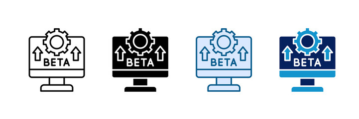 Obraz premium Beta Release Icon Set Multiple Style Collection