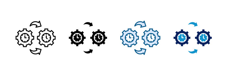 Rolling Update Icon Set Multiple Style Collection