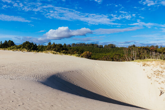 The popular Henty Dunes near St Strahan in Tasmania, Australia