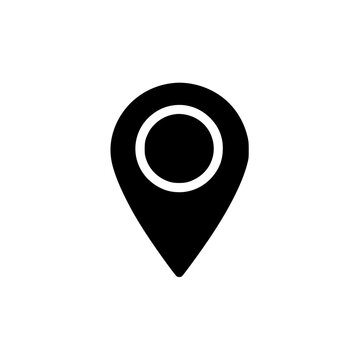 location pin map marker icon isolated on white background
