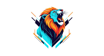 Roaring lion vector illustration © EBODA