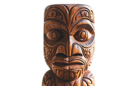 Indigenous Maori Carving Wooden Tiki Figure