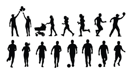 A group of people playing sports and exercising