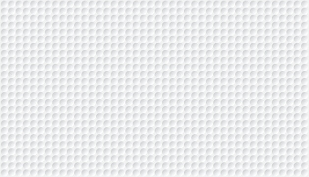 White dimpled pattern background. Golf ball texture with geometric dimples seamless for wallpapers and backgrounds.