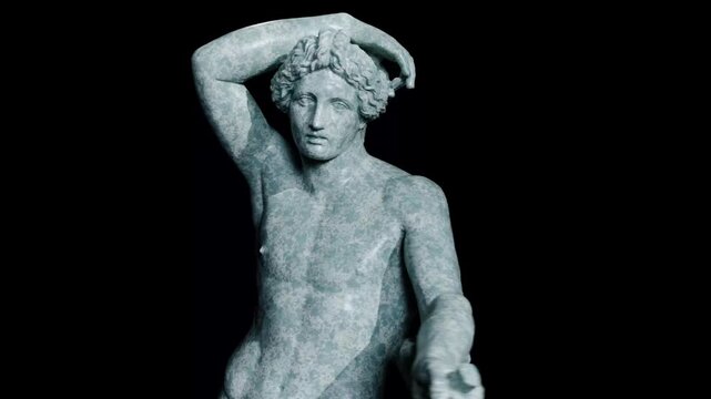 Sculpture of The Lycean Apollo Made with 3D render not AI