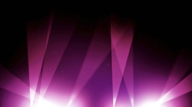 Bright magenta and pink stage lights flashing from below with dust particles and crossing beams for a romantic or pop music background.