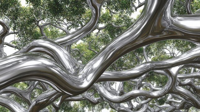 Biomimetic Metallic Branches Inspired by Nature