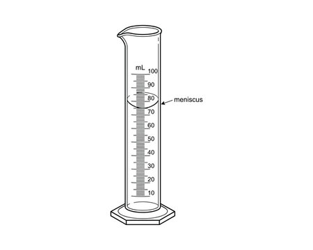 Laboratory equipment vector illustration: graduated cylinder for chemistry lab experiments