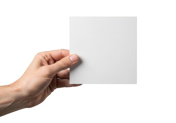 Fototapeta premium Hand holding a blank white card