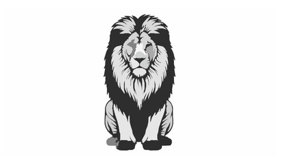 Majestic lion with detailed mane vintage wildlife vector illustration © Md
