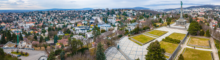 Slavin War Memorial Bratislava aerial view of monument and plaza