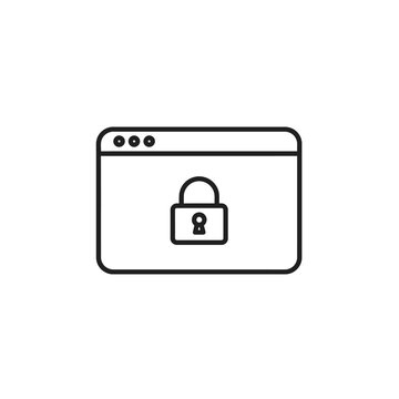 Secure web browser window with padlock icon for online privacy.