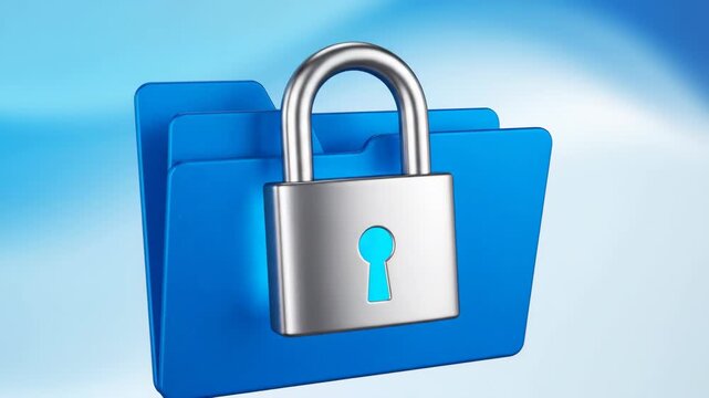 Security data folder protection privacy padlock tax saving strategies concept for document safety and secure digital folder