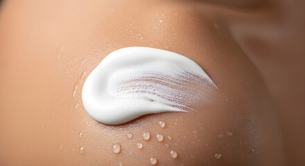 Fototapeta premium Cream applied to skin texture