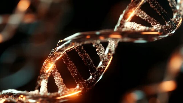 DNA Helix Structure Closeup Animation Loop.