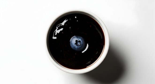 Steaming Cup of Dark Rich Coffee with Latte Art and Earth Design