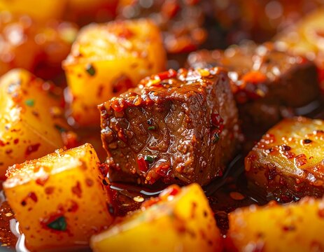 Sambal Goreng Ati Indonesian Spicy Liver and Potato Dish