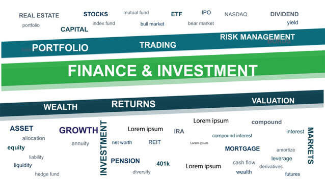 Finance & Investment Conceptual Visualization: A dynamic visual representation of financial concepts.