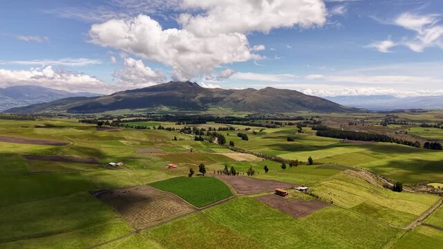 Cinematic Aerial Drone Footage of Cotopaxi Volcano &ndash; Snow-Capped Volcano and Andes Landscape in Ecuador 4K