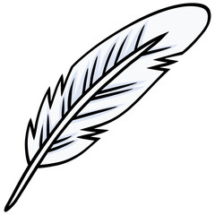 Obraz premium Feather Quill Pen Classic Stationery Illustration Vector