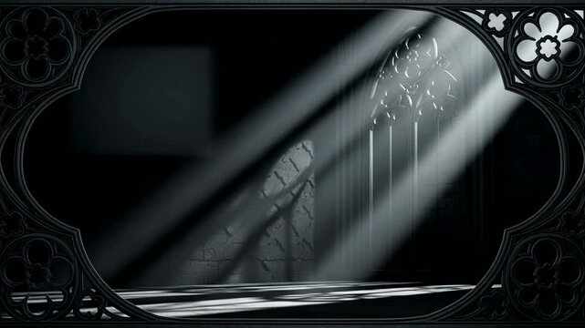 Dramatic Spotlight on Dark Stage Background.