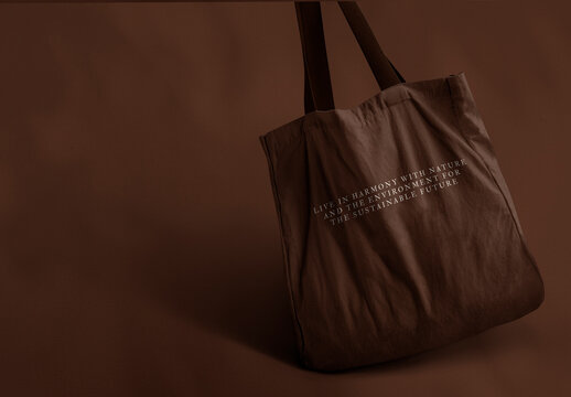 Eco Friendly Reusable Tote Bag Mockup PSD