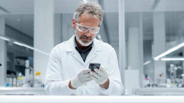 Laboratory technician performing digital data logging for quality control