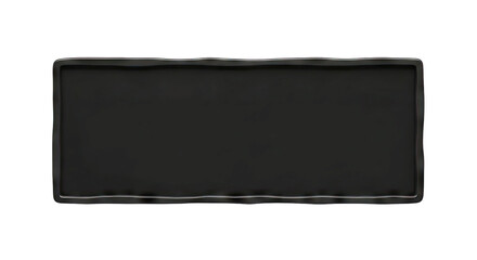 Black Rectangular Tray with Wavy Edges
