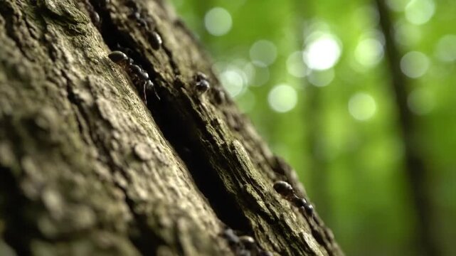 Close-up of tree bark texture.