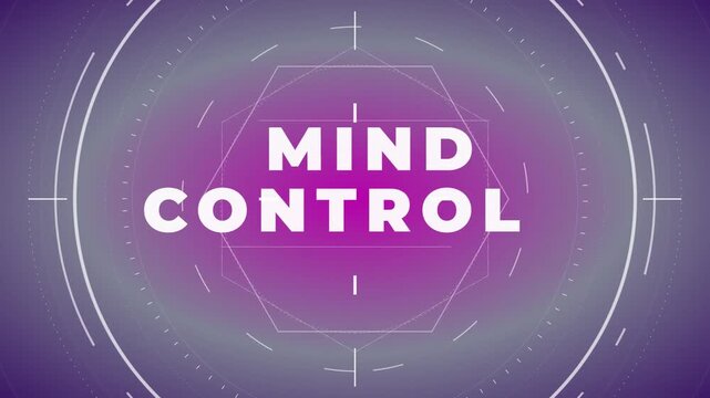An Engaging Abstract Animated Display of Mind Control Concepts, Featuring Futuristic Holographic User Interface Elements and Dynamic Gradients