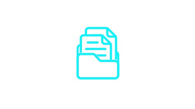 Data Import icon animation concept