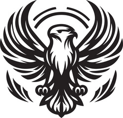 Obraz premium Eagle tattoo on a white background. Vector illustration