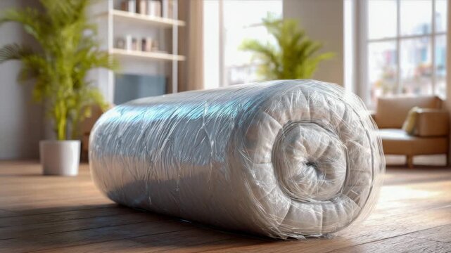 Rolled mattress delivery for new home comfort unpacking