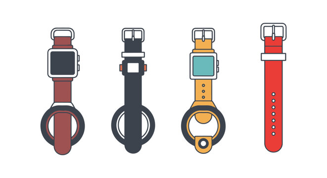 Wrist Strap Line art vector minimal elegant abstract color illustration