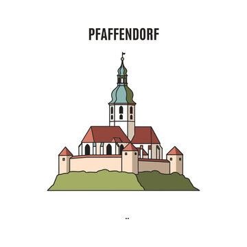 Pfaffendorf Building Vector Icon vector illustration