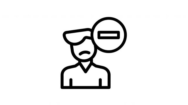 negative thinking animated icon