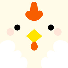 かわいい鶏のイラスト © pandamam