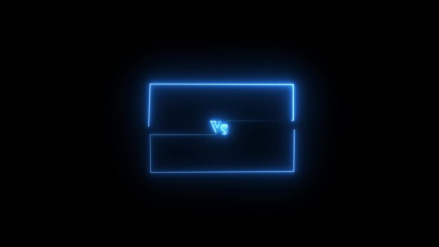 Futuristic Neon VS Battle Screen Animation Seamless Loop Gaming Comparison Frame, Esports Match Intro HUD Motion Graphics