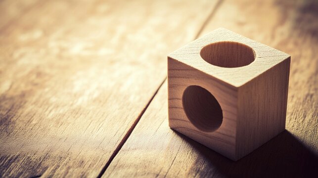 dowel. A square wooden peg attempts to fit into a round hole, showing worn edges. wellbeing guides, coaching materials, designed for coaching and self-improvement content.