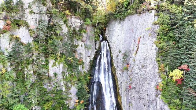 Ginga Waterfall | Upper Part | Cliff | Early Autumn | Nature | Hokkaido

