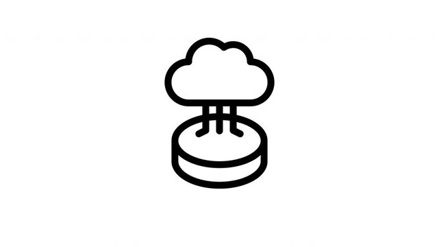 cloud database animated icon