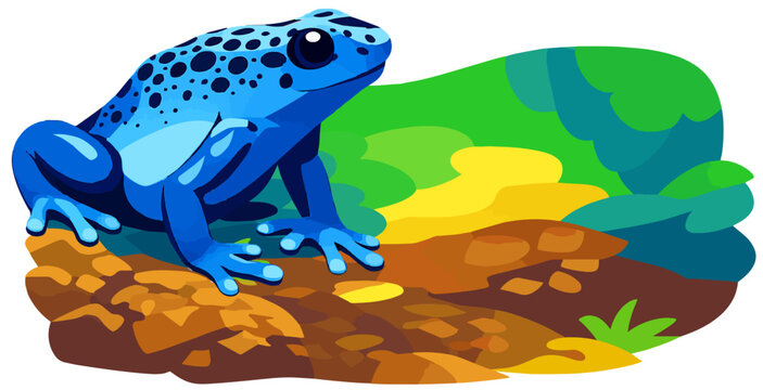 Blue Poison Dart Frogs remain close to a source of water